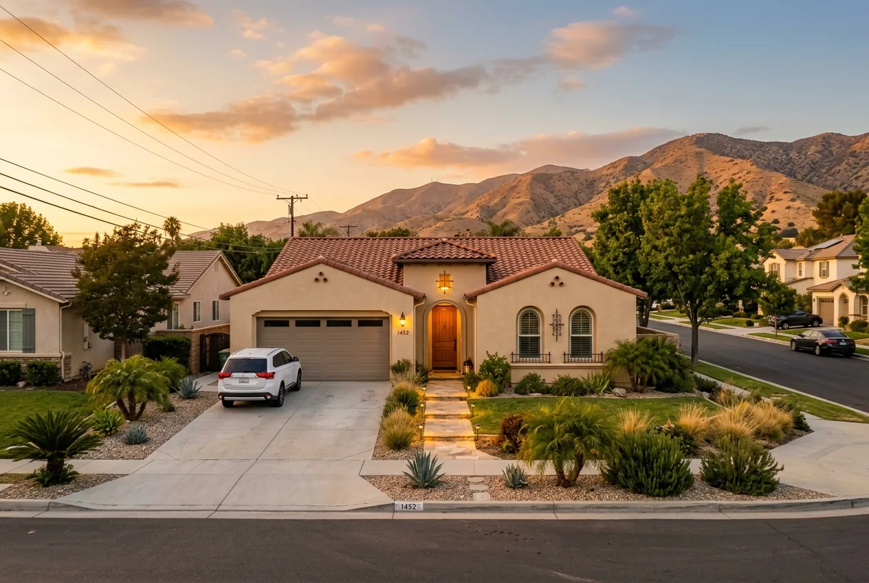 Inland Empire single-family home in Southern California foothills
